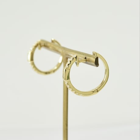 K18 BG Diamonds hoops
