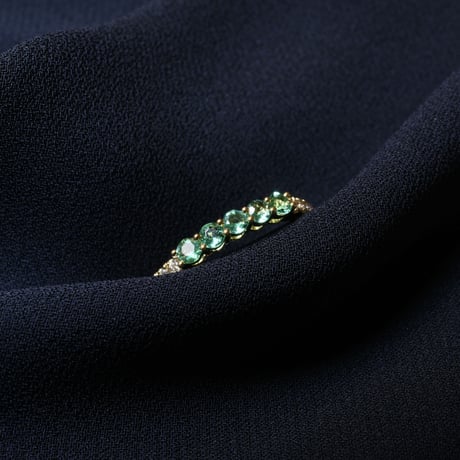 K18 Emerald Diamond Ring