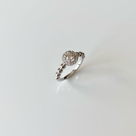 K18 Gold Ball Diamond Ring