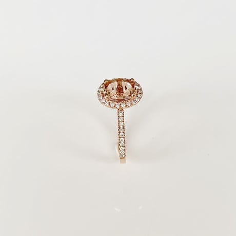 K18 Morganite Dia Ring