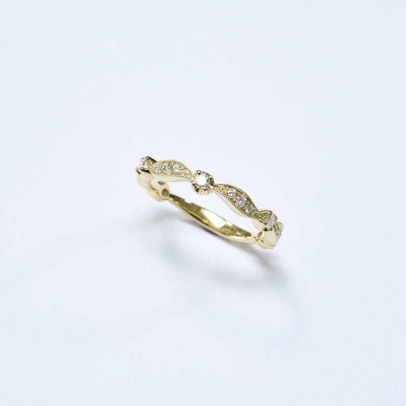 K18 Floral Diamond Ring | HANA JEWELS