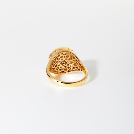 K18 Kara Motif Diamond Ring