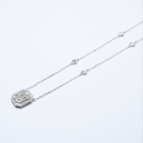 K18 Mix Cut Diamond necklace - L