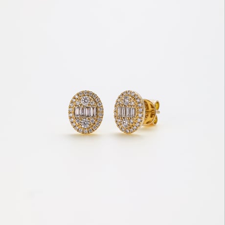 K18 Oval Glow Diamond Earrings（ピアス）