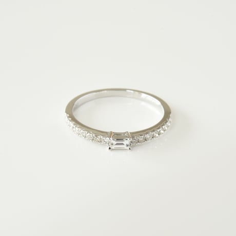 K18 White Gold BG Diamond Ring