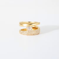 K18 Crescent Glow Diamond Ring