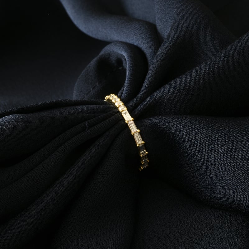 K18 Mix cut Diamond Eternity Ring | HANA JEWELS