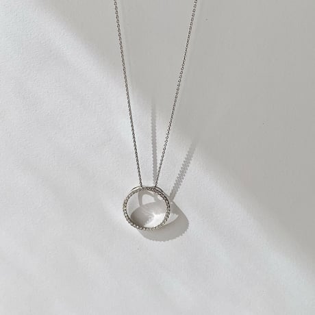 K18 Diamond Hoop necklace