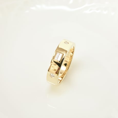 K18 BG Diamond Gold Ring