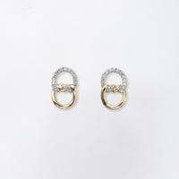 K18 Diamond Chain Motif Earrings