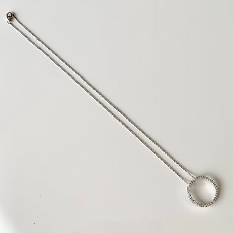 K18 Diamond Hoop necklace