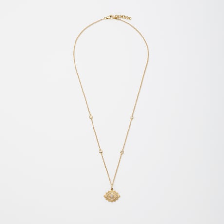 K18  Evil Eye Diamond Necklace