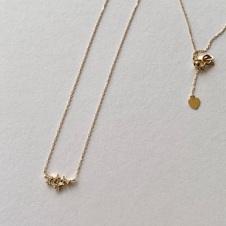 K18 Snowflake Diamond  Necklace