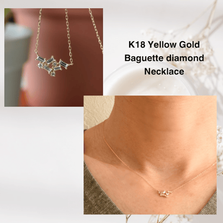K18 Snowflake Diamond  Necklace