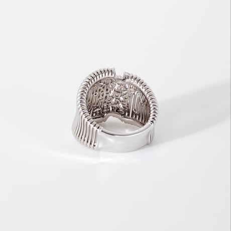 K18 Mokume Diamond dust Ring