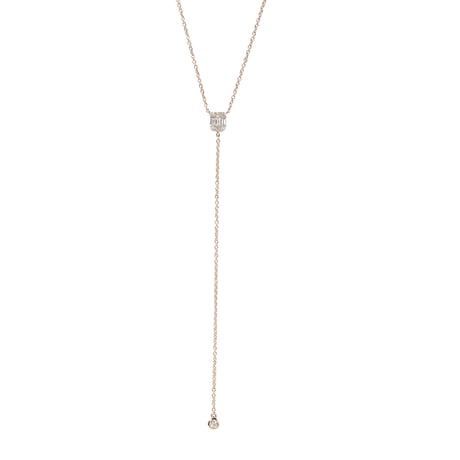 18K Diamond Drop Necklace