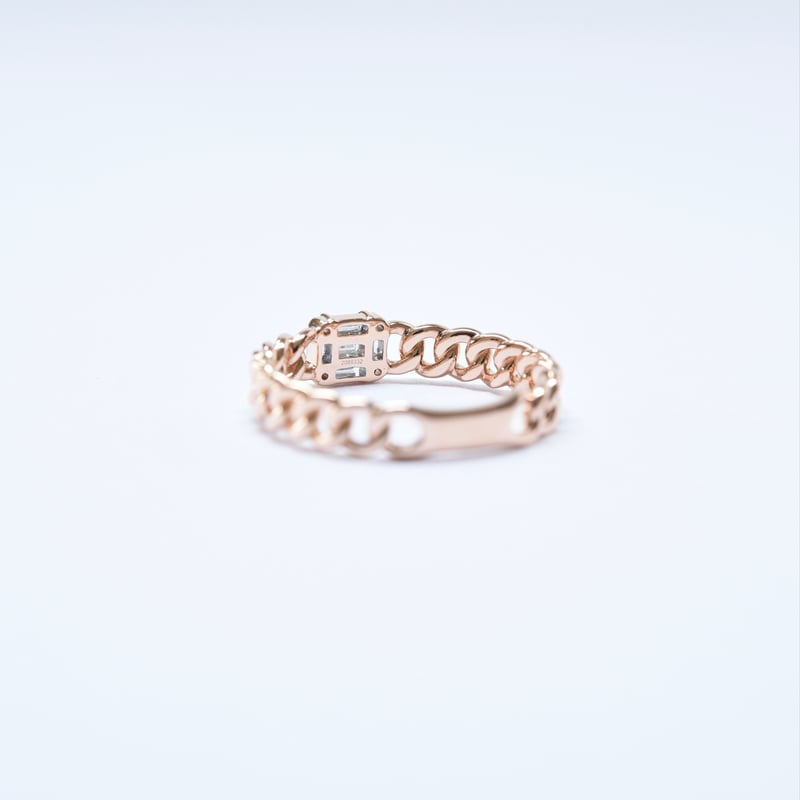 K18 Mosaic Diamond Chain Ring | HANA JEWELS K18 Mosaic Diamond Chain Ring | HANA JEWELS