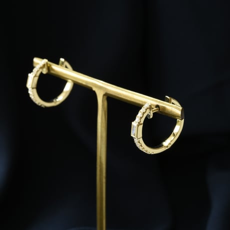 K18 BG Diamonds hoops