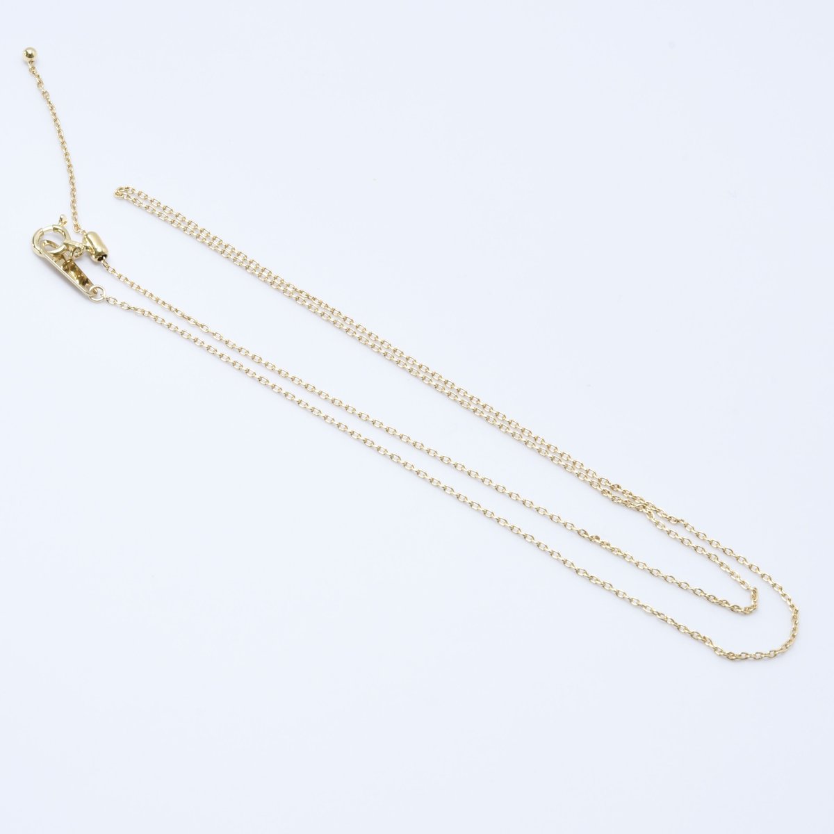 K18 Yellow Gold Slide Chain Necklace 45cm