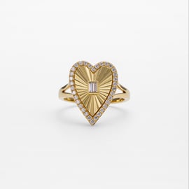可愛い！ディオール K18 ダイヤ ハート リング 3.56g M1417 Dior ディオール ダイヤモンド ハートモチーフ リング・指輪 K18