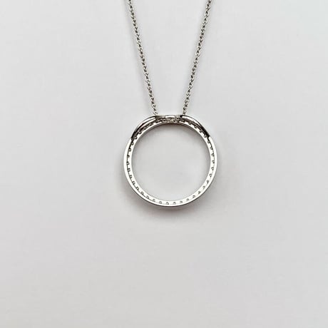 K18 Diamond Hoop necklace