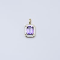 K18 Amethyst Enamel Pendant