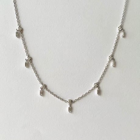 K18 BG Diamond Drop Necklace