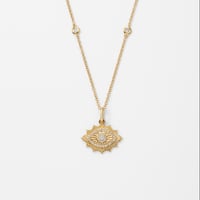 K18  Evil Eye Diamond Necklace