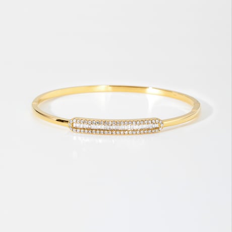 K18 Baguette Diamond Bangle
