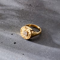 K18 Kara Motif Diamond Ring