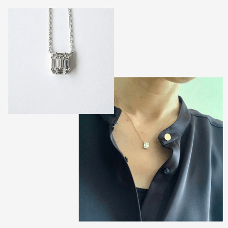 18K BG Diamond Mosaic Necklace