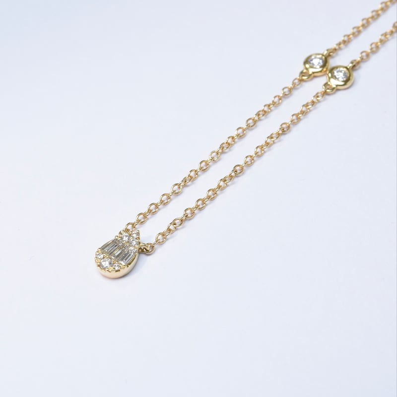 K18 Mosaic Shizuku Diamond Necklace | HANA JEWELS
