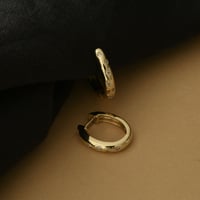 K18 Round Diamond Hoops（ピアス）