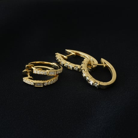 K18 BG Diamonds hoops