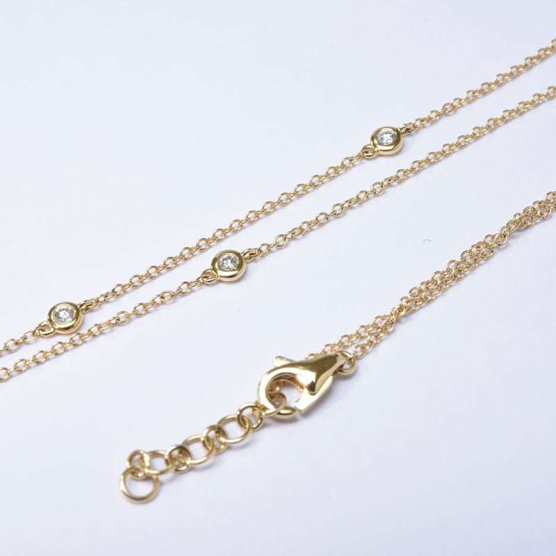 K18 Mosaic Shizuku Diamond Necklace | HANA JEWELS