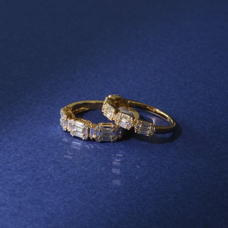 K18 BG Cut Diamond Ring - M