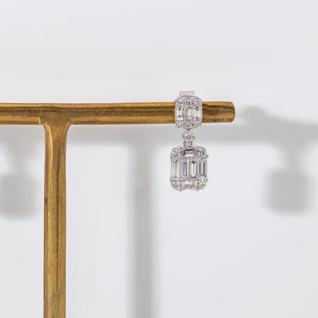 K18 Mosaic Diamond Double Earrings（ピアス）