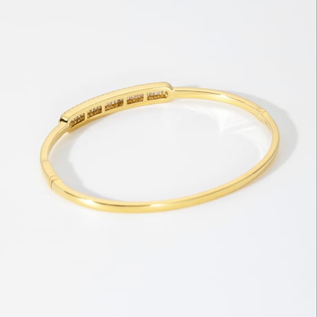 K18 Baguette Diamond Bangle