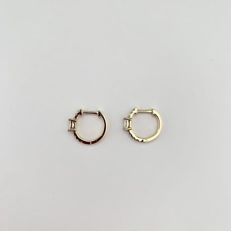 K18 Yellow Gold BG Diamond Hoops（ピアス）
