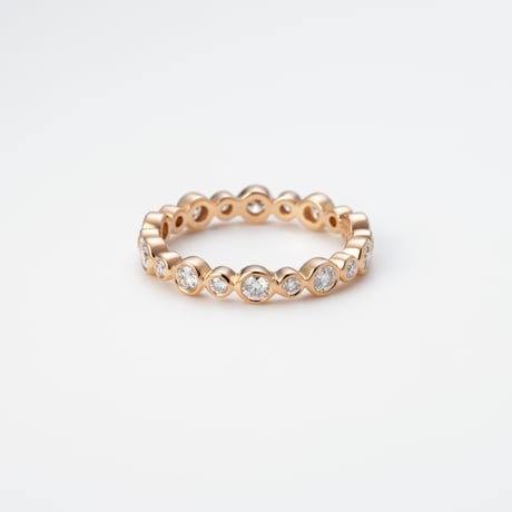 K18 Diamond Pebble Eternity Ring