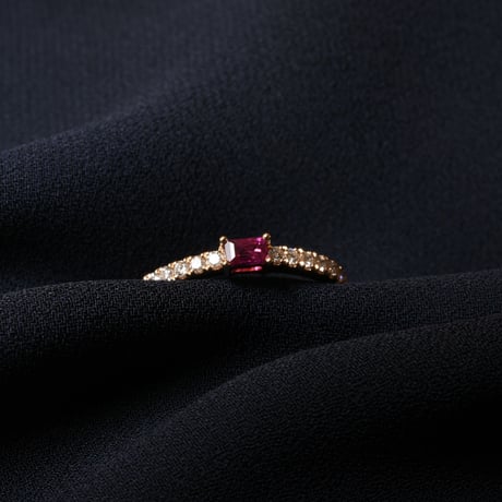 K18 Rose Gold BG Ruby Ring