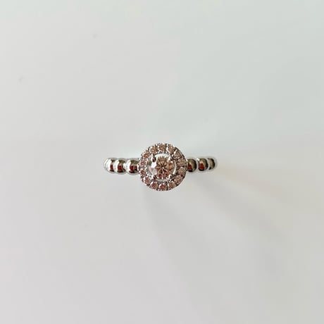 K18 Gold Ball Diamond Ring