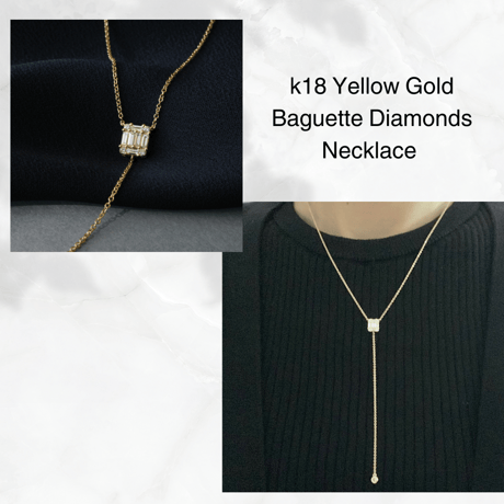 18K Diamond Drop Necklace