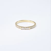 K18 Baguette Ribbon Diamond Ring