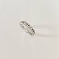 K18  BG Diamond Double Ring