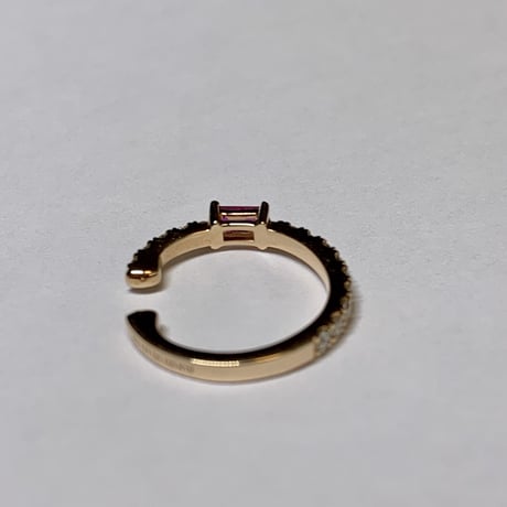 Diamond Ear Cuff with Ruby
