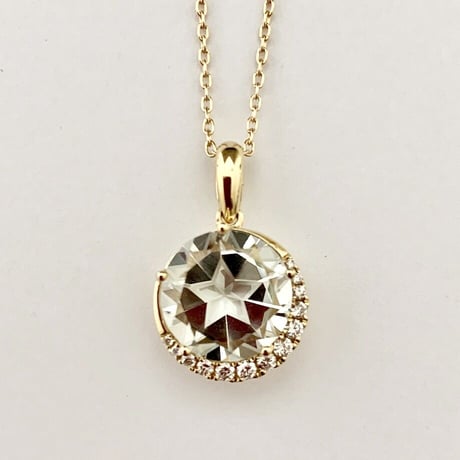 K18 Star Green Quartz Necklace