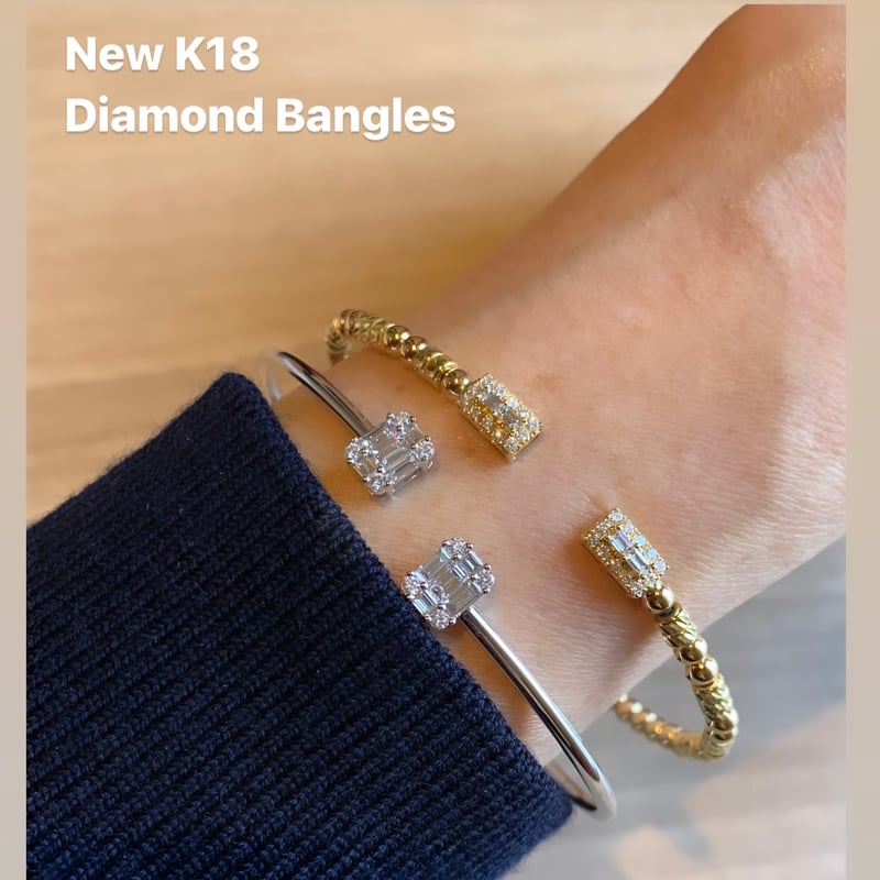 K18 Flexible Diamond Bangle - YG | HANA JEWELS K18 Flexible Diamond Bangle - YG | HANA JEWELS