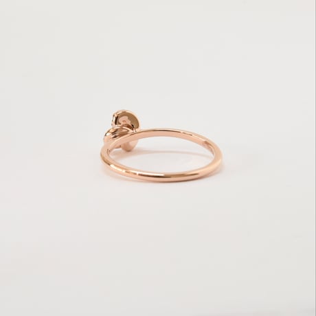 K18 Green Garnet Flower Ring