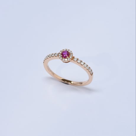 K18 Rose Gold Ruby Ring